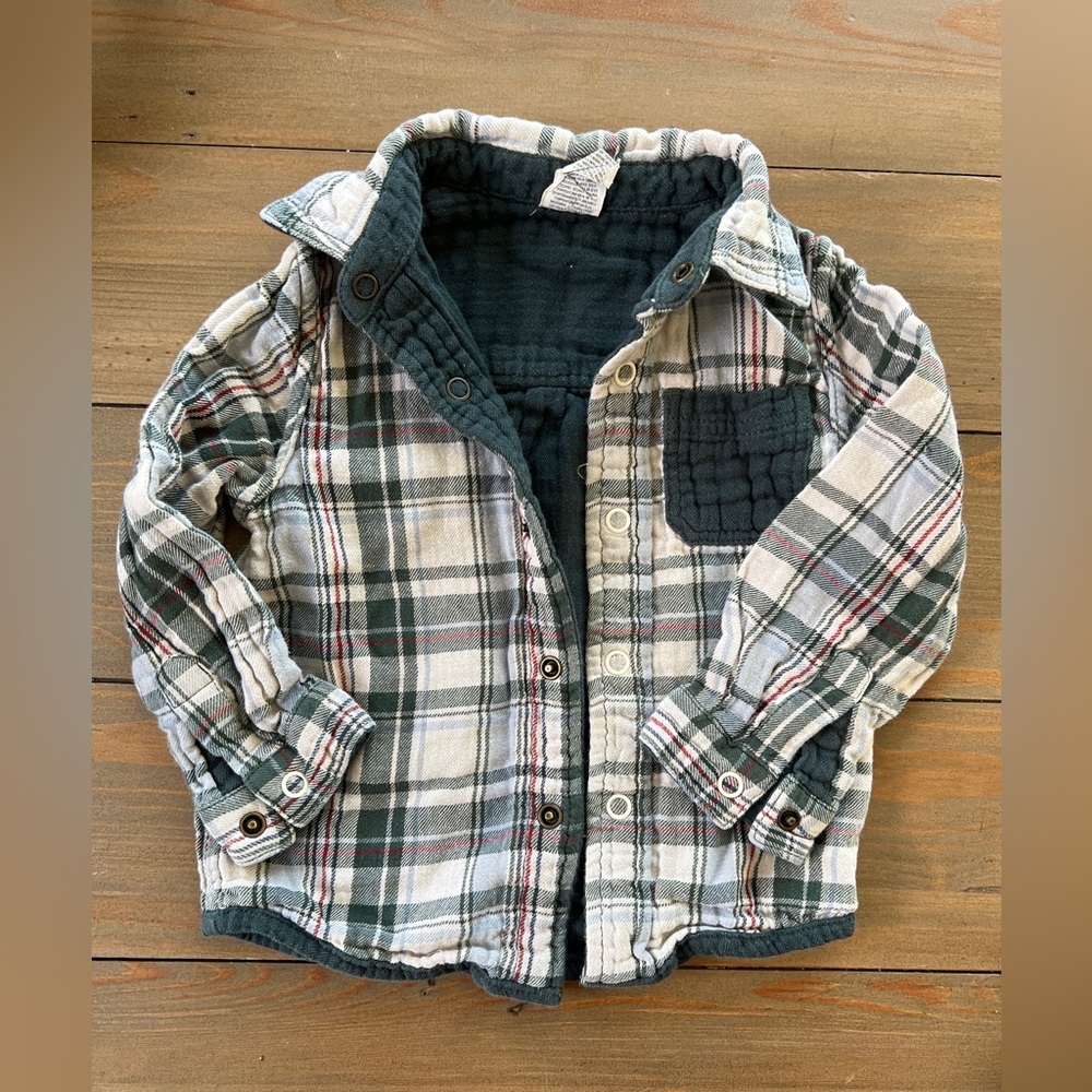 Toddler Plaid Flannel Button-Up
